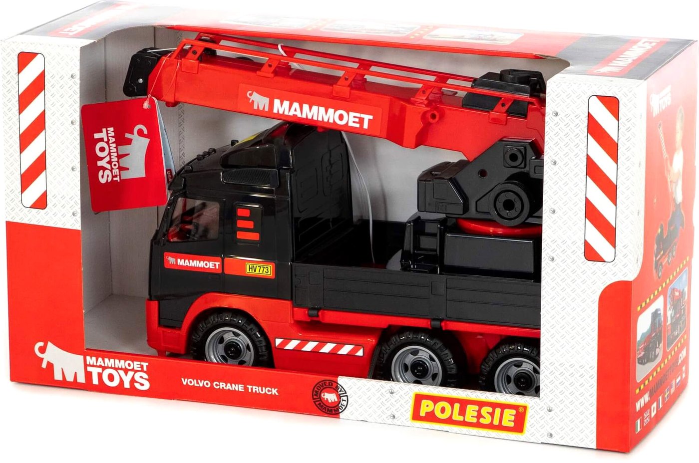 

Автомобиль с краном Полесье Mammoet Volvo автомобиль-кран 56986 (черный/красный)