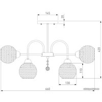 Люстра средней высоты Евросвет Ottawa 30175/6 (золотистый)