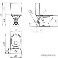 Унитаз напольный Cersanit Nick S-KO-NIC031-ST-P-w