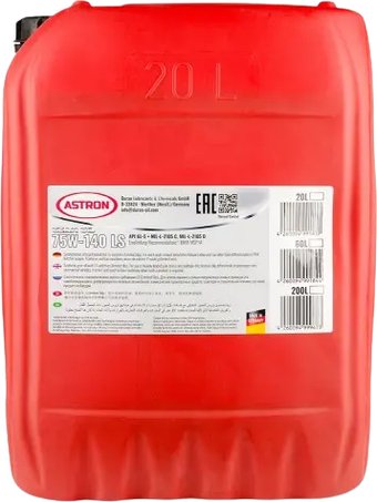 Трансмиссионное масло Astron Synthetic 75W-140 LS 20л