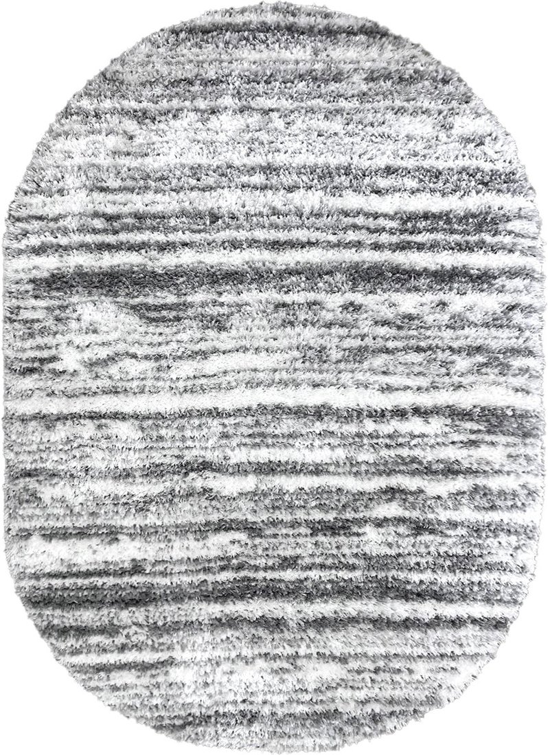 

Ковер для жилой комнаты Bossan Prima Shaggy C880A-KGRI-KREM-OVAL (0.6x1)