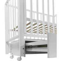 Классическая детская кроватка Sweet Baby Vittoria с маятником и ящиком (белый)