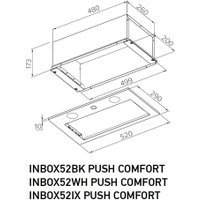 Кухонная вытяжка Meferi INBOX52BK Push Comfort