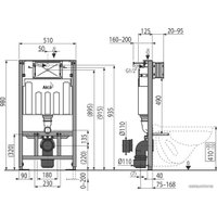 Инсталляция для унитаза Alcaplast AM101/1000