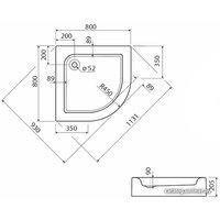 Душевой поддон Kolo Standard Plus 80x80 XBN1480000