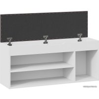 Банкетка Трия Тип 12 (белый ясень/велюр серый)