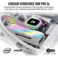 Оперативная память Corsair Vengeance RGB PRO SL 2x16ГБ DDR4 3600 МГц CMH32GX4M2D3600C18W