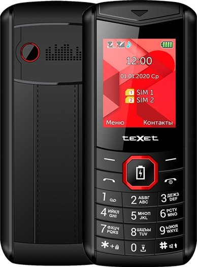 

Кнопочный телефон TeXet TM-D206 (черный)