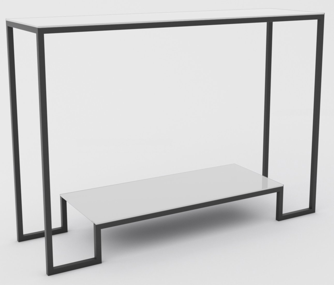 

Консольный стол Hype Mebel Голд гласс 100x35 (черный/стекло белое)