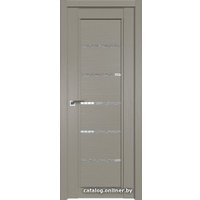 Межкомнатная дверь ProfilDoors 2.76XN L 50х200 (стоун, стекло дождь белый)