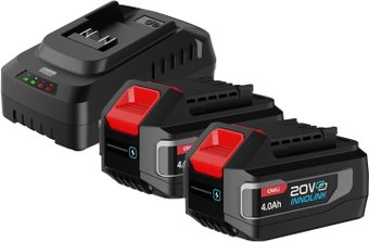Аккумулятор с зарядным устройством Deli EDE-CM20A4E (20В/2x4 Ah + 20В)