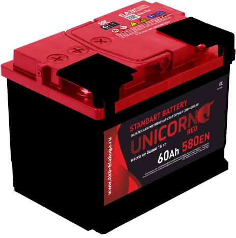

Автомобильный аккумулятор Unicorn Red 6СТ-60 о.п. (60 А·ч)