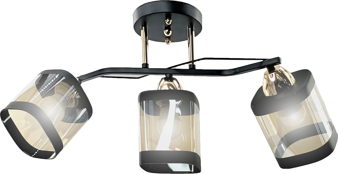 

Припотолочная люстра Aitin Pro НПБ 02-3x60-101 9079/3 (черный/золото)