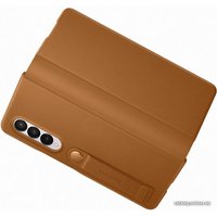 Чехол для телефона Samsung Leather Flip Cover для Samsung Galaxy Z Fold3 (коричневый)