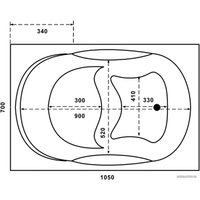 Ванна BAS Рио 105x70