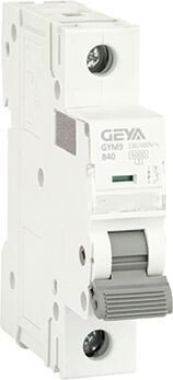

Выключатель автоматический GEYA GYM9-1P-40B 1P 40A B 6kA 1M GYM91P40B
