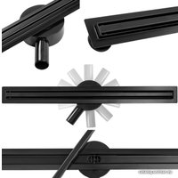 Трап/канал Calani Eco360 Slim 80 Black CAL-G0027