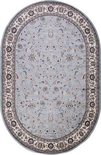 Ковер для жилой комнаты Merinos Valencia Deluxe d251-OVAL-L.BLUE-BROWN (1.5х3)