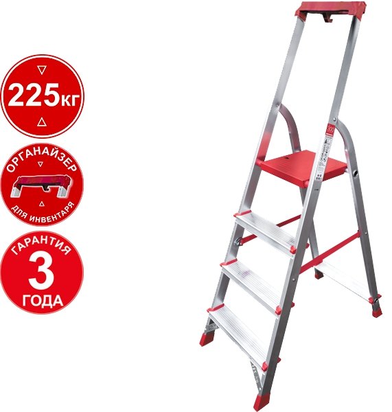 

Лестница-стремянка Новая высота NV 3115 3115104 с органайзером (4 ступени)