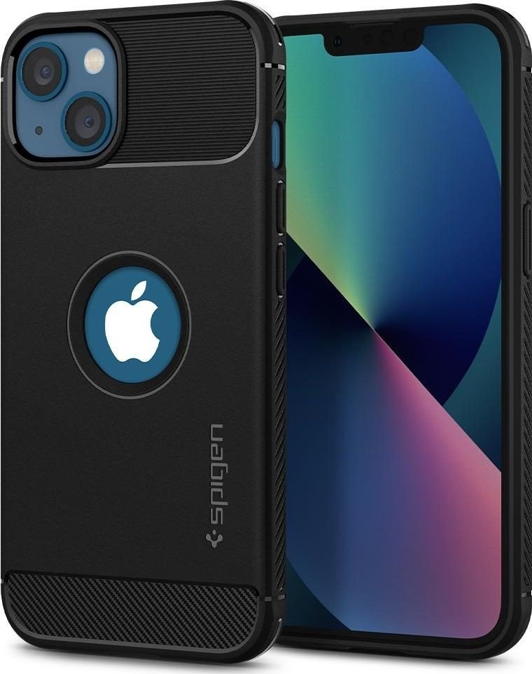 

Чехол для телефона Spigen Rugged Armor для iPhone 13 ACS03518 (черный)