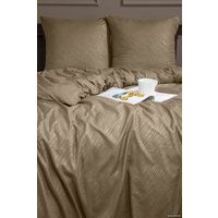 Евро комплект постельного белья Amore Mio Мако-сатин Тиснение Wild Микрофибра Евро 58500 (коричневый)