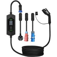 Зарядная станция Auxus Type 1 6-32A (7 кВт, 1 фаза), сменные вилки