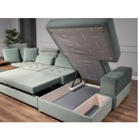 П-образный диван Треви Гранд (зеленый)