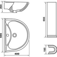 Умывальник Оскольская керамика Престиж 60 (красный)