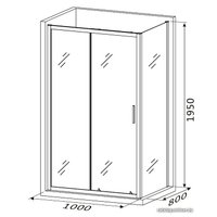 Душевой уголок Roxen Caspia 55060-100-R 100х80