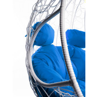 Подвесное кресло M-Group Для двоих 11450110 (белый ротанг/синяя подушка)