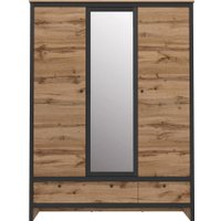 Шкаф распашной Black Red White Loft SZF3D2S (дуб вотан/черный) в Бресте