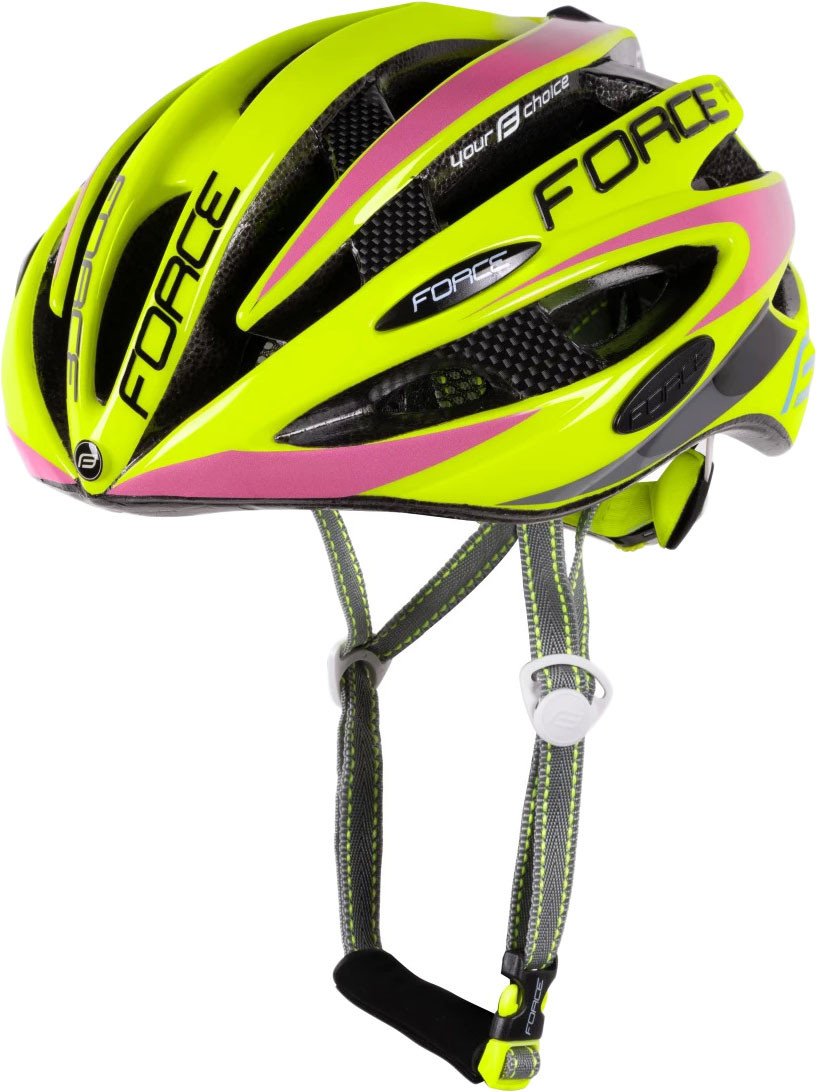 

Cпортивный шлем Force Road Pro S/M (салатовый/розовый)