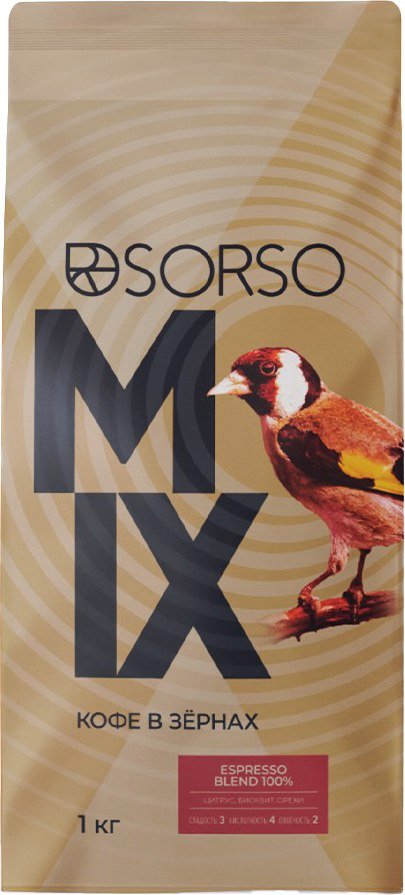 

Кофе Sorso Espresso Blend 100% зерновой 1 кг