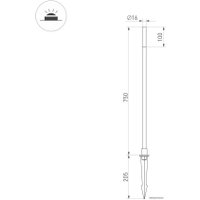Садовый светильник Arlight KT-CANNA-L750-1W Warm3000 034162