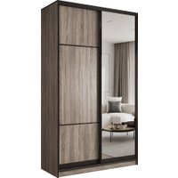 Шкаф-купе Евва АЭП ШК.2.02 138 TTG.02 (дуб трюфель/дуб трюфель/венге глянец)