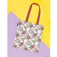 Сумка шоппер JoyArty Переплетения веток роз ткань под лен bsh_29974