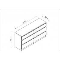 Комод Mio Tesoro Кастор 6 ящиков 2.03.02.080.4 (серый)