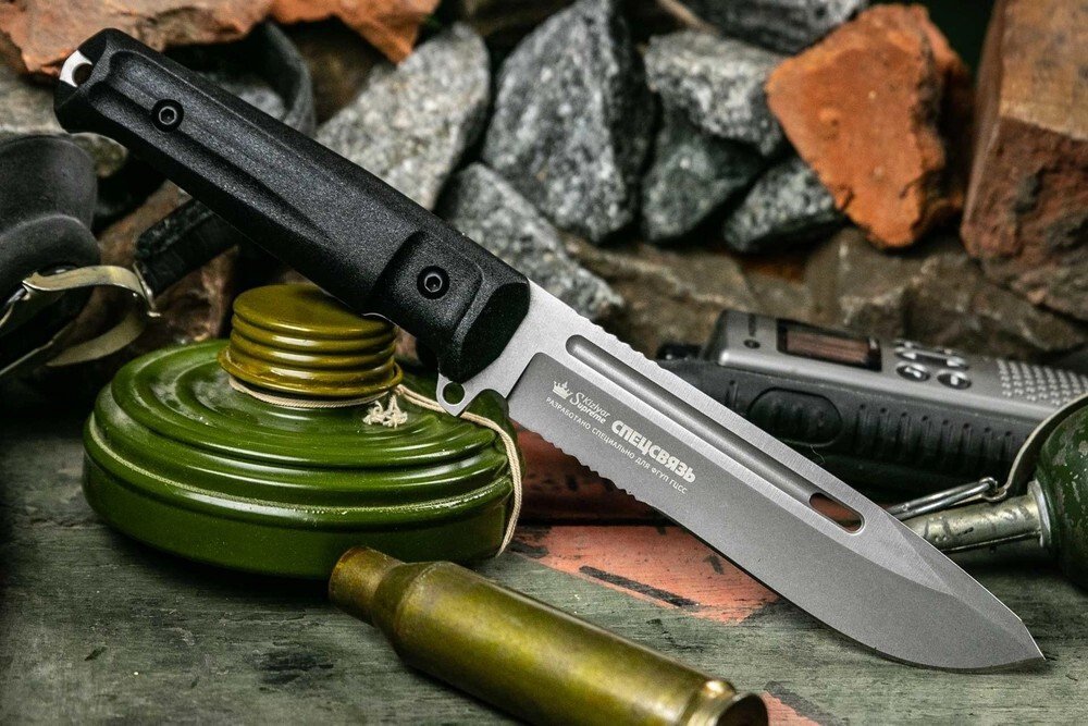 Нож Kizlyar Supreme Фельдъегерь AUS-8 TacWash Serrated (Feldjaeger)