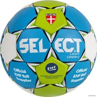 Гандбольный мяч Select Light Grippy (1 размер, белый/зеленый/голубой)