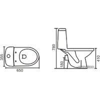 Унитаз напольный Avanta CT315 красный