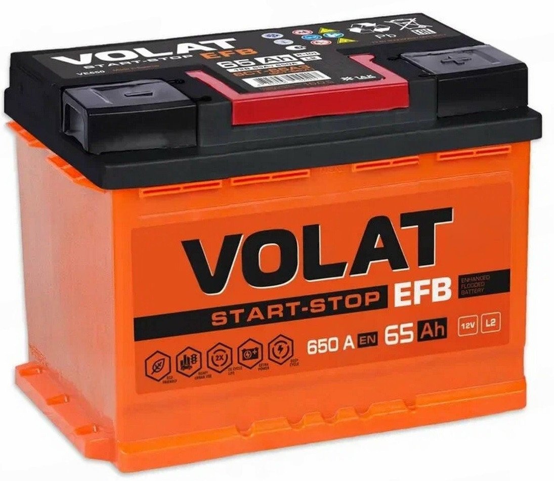 Автомобильный аккумулятор VOLAT EFB R+ (65 А·ч)