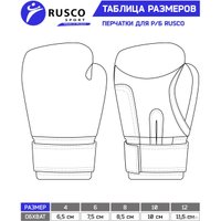 Тренировочные перчатки Rusco Sport р-р 6 (черный)