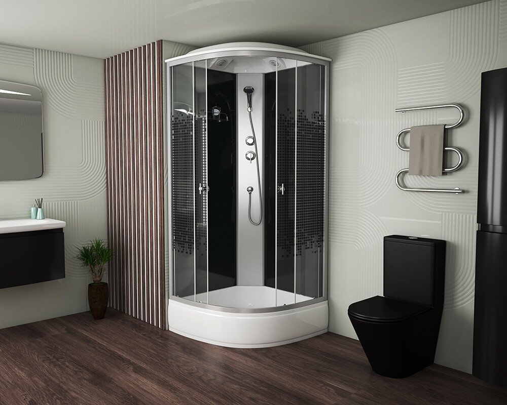 

Душевая кабина Niagara NG-3504-14 90x90 (черный, мозаика стекло)