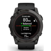 Умные часы Garmin Fenix 7X Pro Sapphire Solar (карбоново-серый титан/черный)