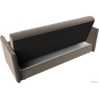 Диван Лига диванов Лига-018 117844 (велюр коричневый/подушки бежевый)