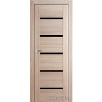 Межкомнатная дверь ProfilDoors 7X 90x200 (капучино мелинга/стекло триплекс черный)