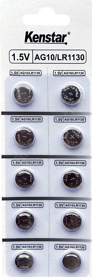 

Батарейка Kenstar G10/LR1130/LR54/389A/189, 1.5V BL-10 (10 шт/уп)