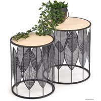 Журнальный столик Halmar Folla (натуральный/черный)