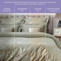 Евро комплект постельного белья Экотекс Элитный комплект Тюильри (евро, нав. 70х70 и 50х70)