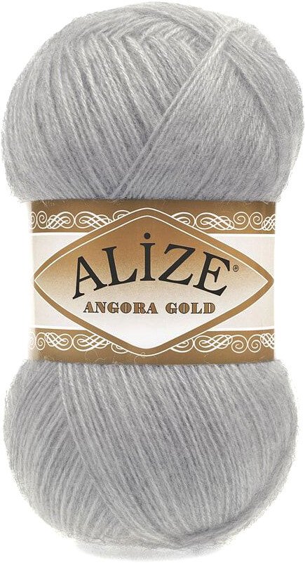 

Пряжа для вязания Alize Angora gold 21 (550 м, серый)